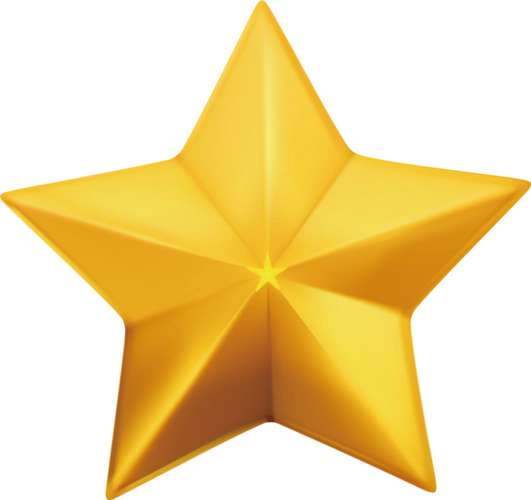 金色五角星图片png素材圣诞五角星装饰