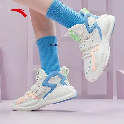 安踏霸道女鞋2021新款夏季旗舰官网中高帮板运动休闲鞋