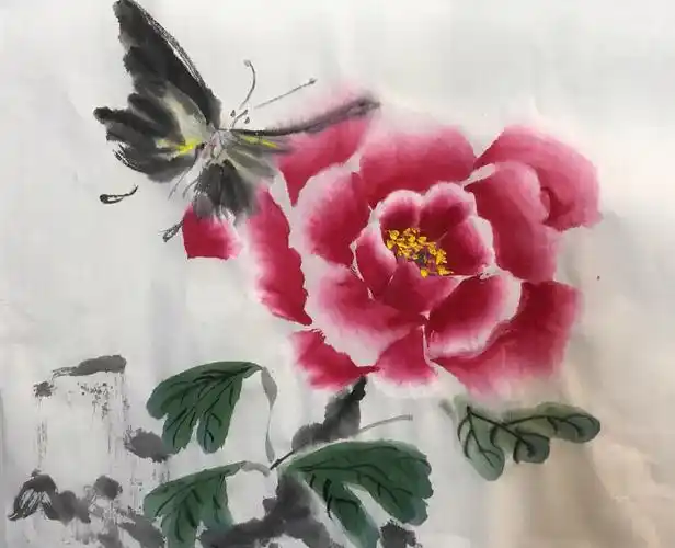 国画牡丹——艺术小鸡大华店毕加索多维班课评