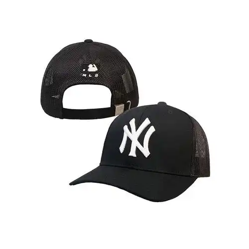 mlb棒球帽子男ny韩版潮纯色男女通用情侣帽鸭舌帽弯檐防晒帽遮阳帽子