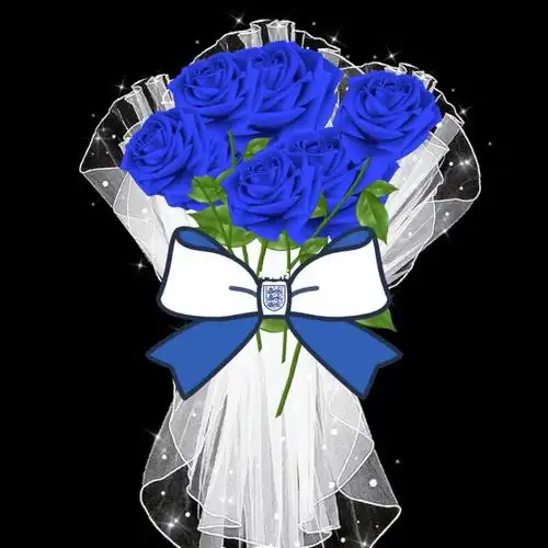 用醒图app做的蓝色玫瑰花束