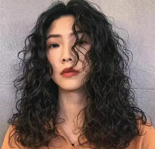 洋气小卷全头烫图片长发羊毛卷真的美炸了