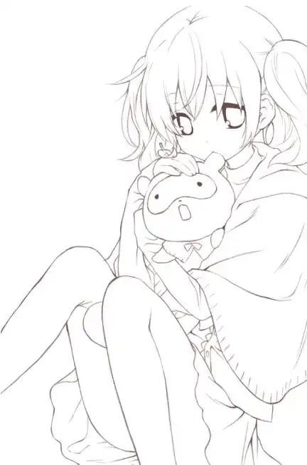 铅笔画少女漫画素描