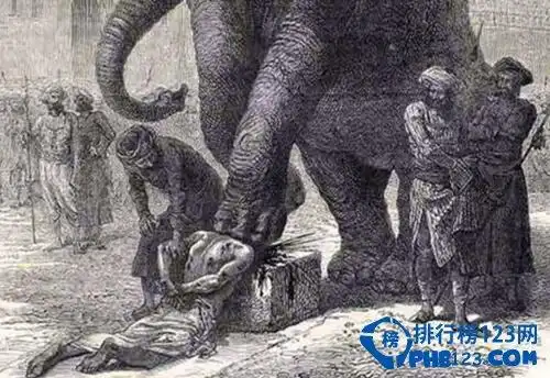 世界上最残忍的刑法第八名:象刑