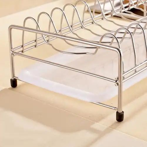 包邮304不锈钢碗碟架 单层滴水碗架沥水架厨房置物架收纳碗架