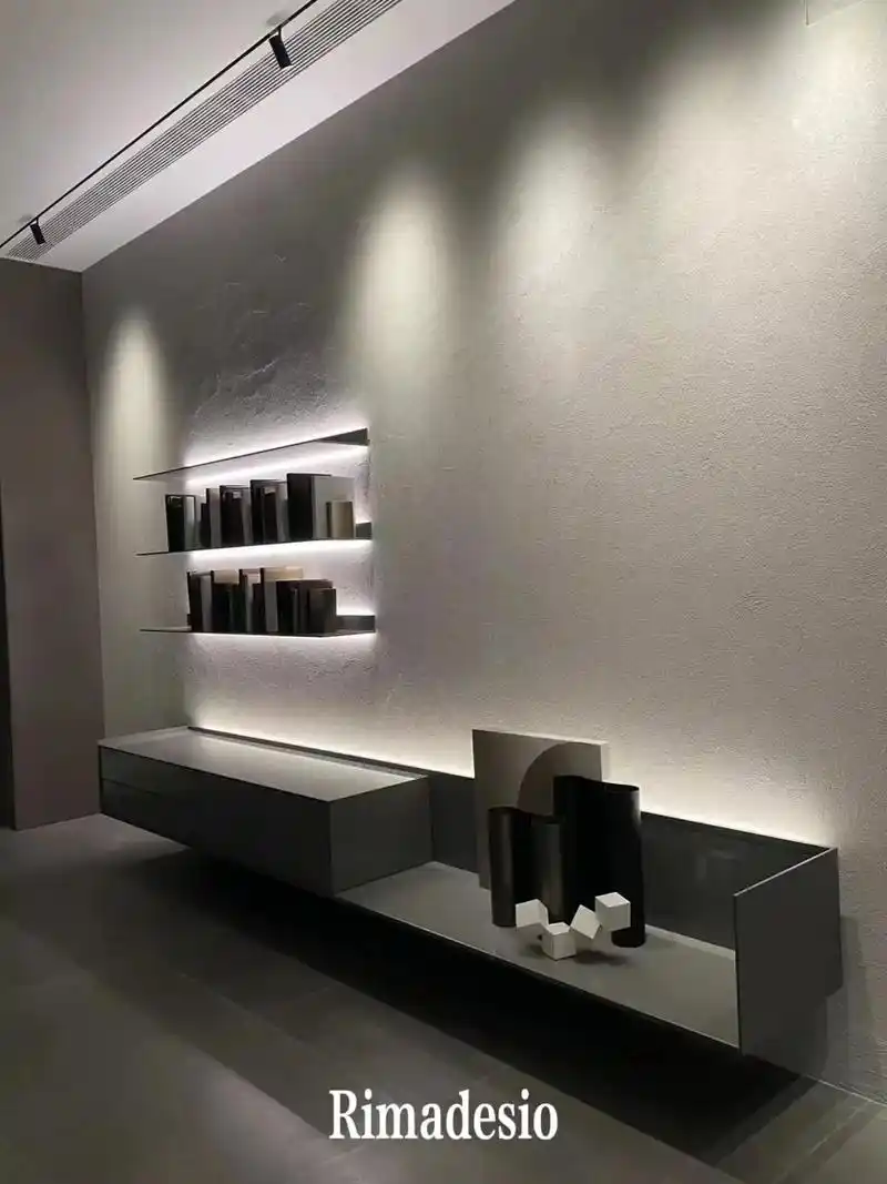 rimadesio 电视背景墙.不一定要满墙电视柜,艺术涂料 - 抖音