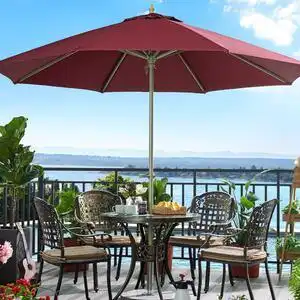 沙滩伞户外遮阳伞庭院伞室外桌椅带伞露天摆摊太阳伞中柱伞阳台伞