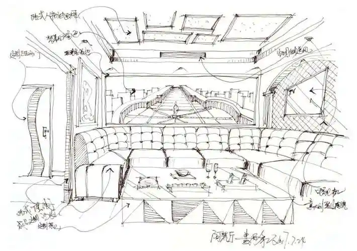 黄两泉手绘ktv效果图