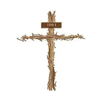 耶稣,十字架,隔绝,白色背景,背景,刺,象征,矢量,插画,设计,剪纸,风格