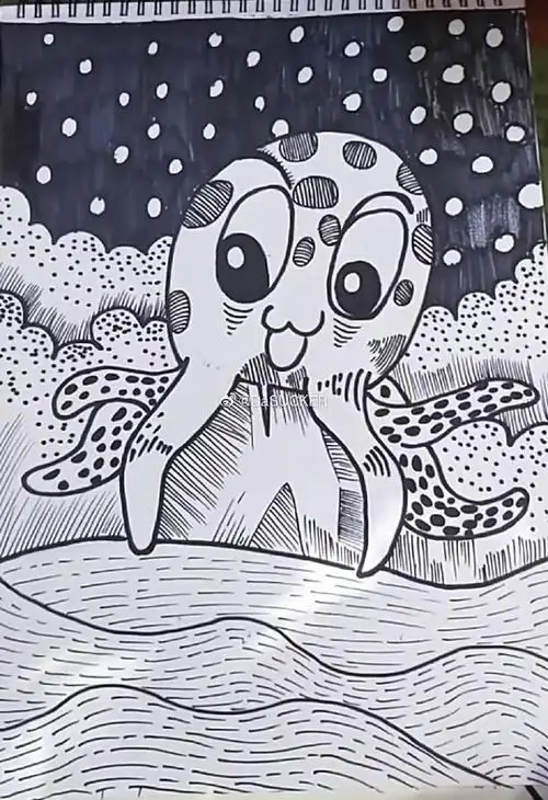 儿童画范画##幼儿线描画