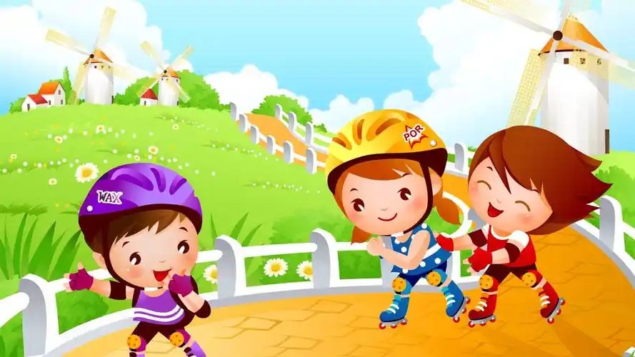 1366x768 壁纸下载 - 儿童运动会壁纸(一) - 动漫壁纸 - v3壁纸站