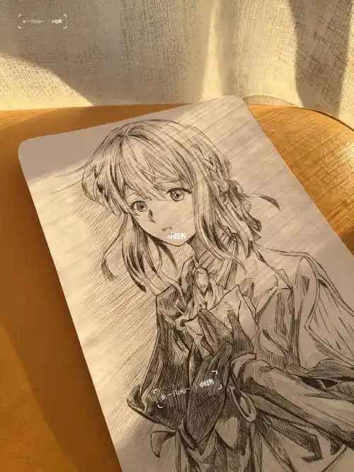 不p图也感觉超级赞的薇姐一枚吖～#手绘  #线描  #紫罗兰永恒花园