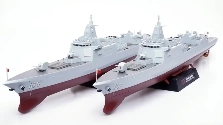 无敌性价比!魔力工厂1/350海军055型驱逐舰免胶分色模型开箱测评_腾讯