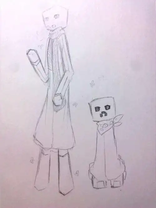 末影人简笔画步骤