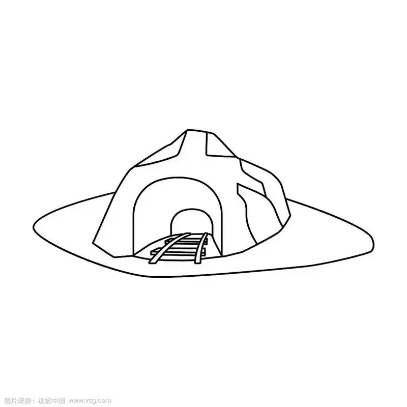 矿井的入口被草覆盖着