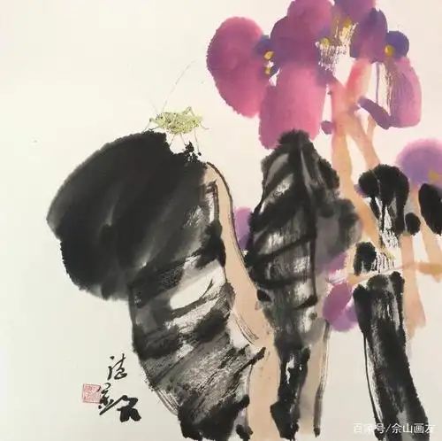 淋漓潇洒的笔墨,大气灵动的花鸟画,沪上著名画家何德明作品