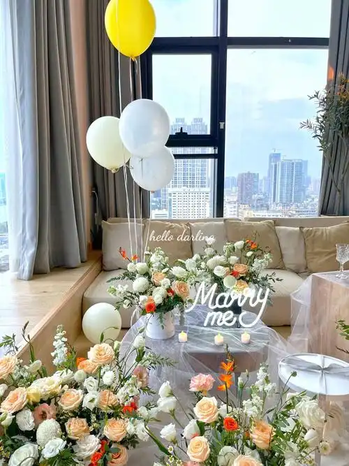 长沙鲜花求婚民宿酒店求婚布置