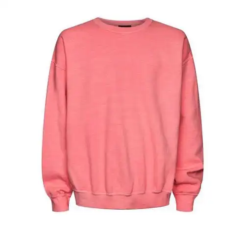 wholesale custom fashion plain style pretty pink sweatshirt men