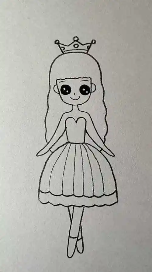 好漂亮的小公主呀画发简单易学又大方
