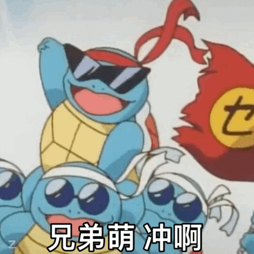杰尼龟兄弟萌冲啊憨憨杰尼龟表情包杰尼龟卡通表情