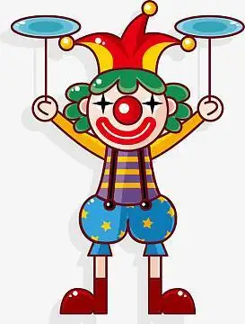 小丑杂技表演元素png蜻蜓装饰矢量素材png古筝 复古png卡通修饰素材