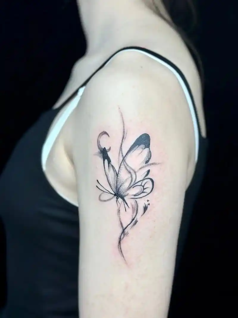 看天地 见众生 做自己#纹身 #适合女生的纹身图案推荐 #蝴 - 抖音