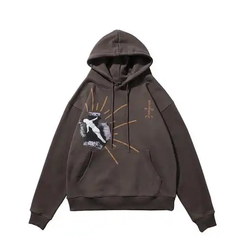 travis scott火焰梯子高街休闲欧美潮牌说唱男女同款连帽卫衣上衣