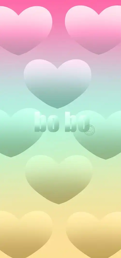 ins风格爱心渐变色手机壁纸 08奶油桃子k