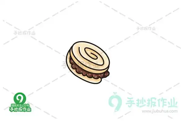 肉夹馍简笔画
