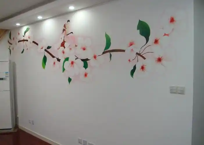 简单温馨的彩绘墙设计效果图欣赏
