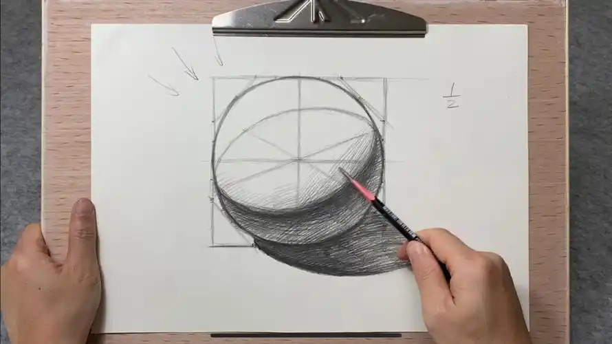 儿童素描球体结构素描怎么画