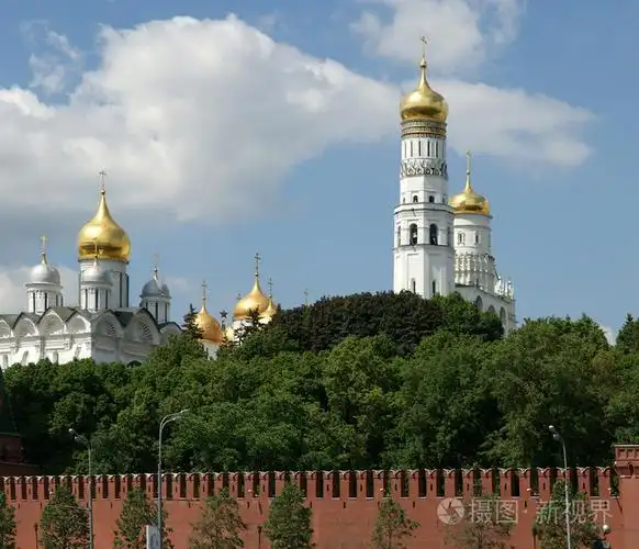 俄罗斯莫斯科. 克里姆林宫的全景