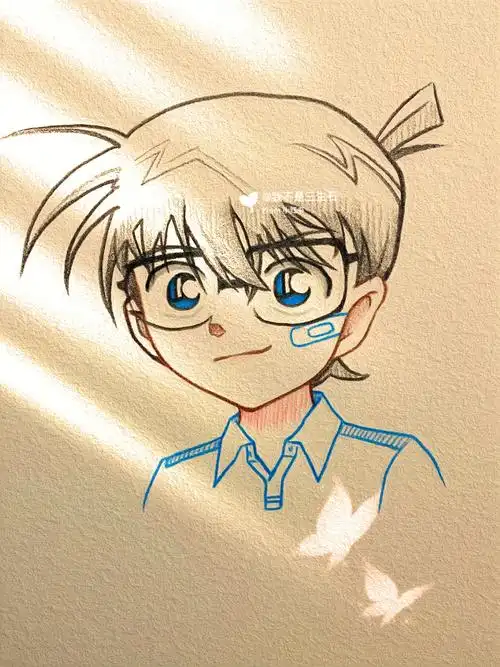 绘画  #摸鱼  #寻找小红书绘画大神  #柯南  #简笔画教程