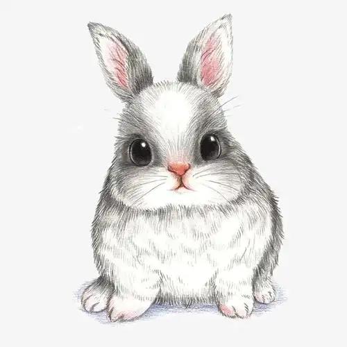 卡通手绘卡通兔子