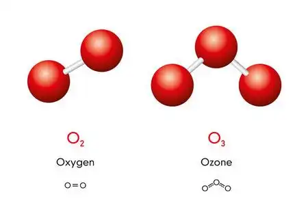 氧o2和臭氧o3分子模型及化学式.双氧和三氧.天然气.