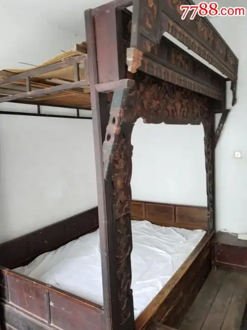 清末民国初期实木架子床