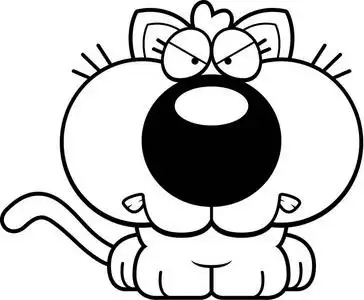 小猫的咆哮卡通小猫生气照片