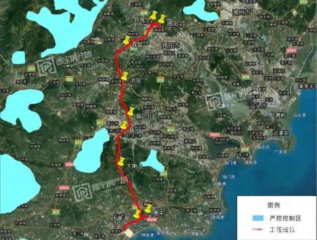 确定了!揭惠铁路初步设计获批,洪阳站,普宁北站位置在这!