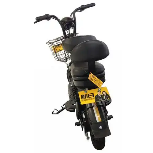 新日sunra小黑豆电动车油光黑防刺耐磨同步变频电机避震前叉后置双