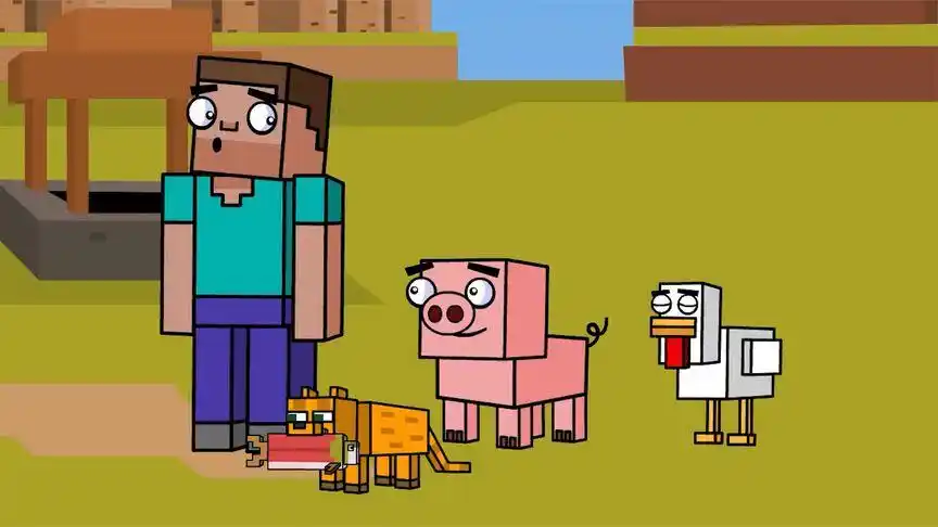 我的世界动画:史蒂夫空手套白狼,骗取善良村民的宠物