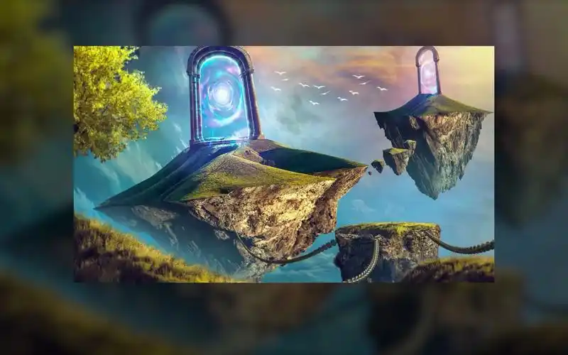 【ps合成教程】浮空大陆场景合成流程