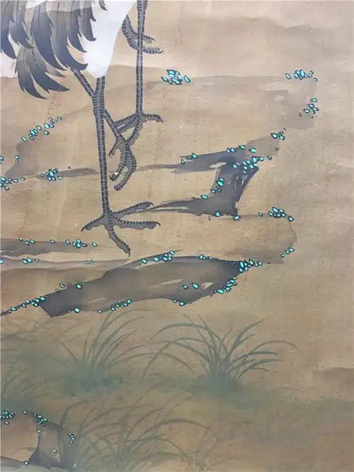 018 沈铨 双鹤图 绢本立轴