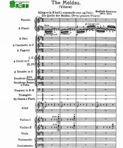 smetana 我的祖国 2 沃尔塔瓦河vltava交响乐总谱