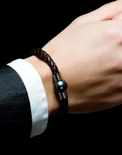 【天使原创】夜魅13-13.5mm南洋珠手链男士款