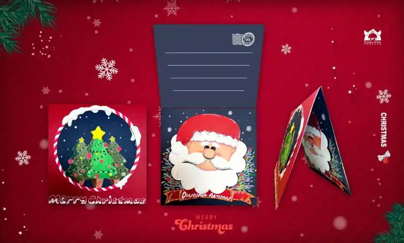 手工圣诞节贺卡附细节图