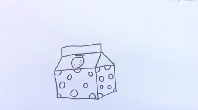 草莓牛奶简笔画怎么画