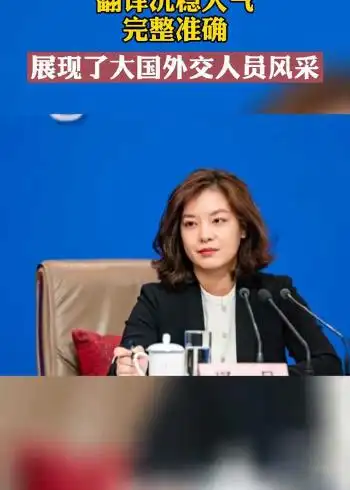 中美高层战略对话现场外交部美女翻译官张京出圈