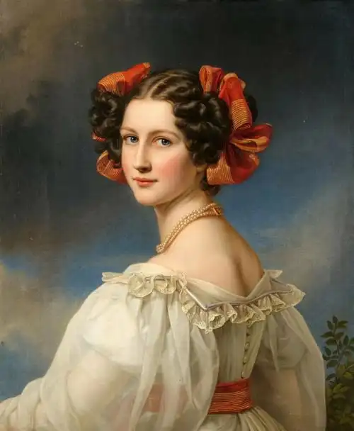 复古油画美人图分享