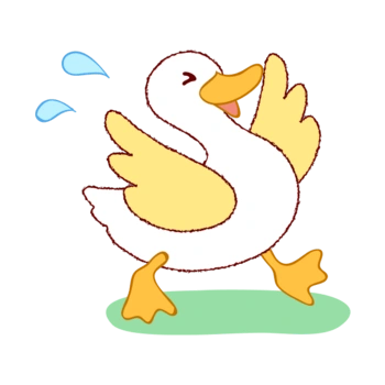 卡通手绘可爱的鸭子png图片