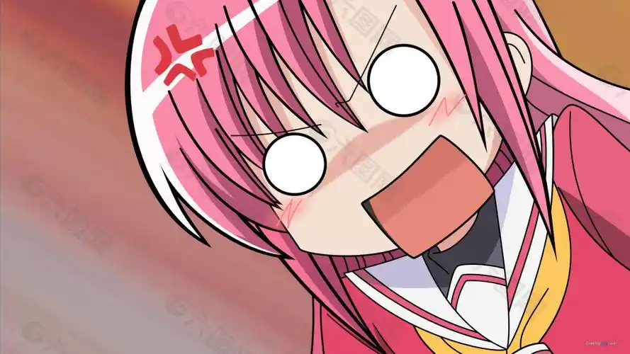 生气的动漫少女